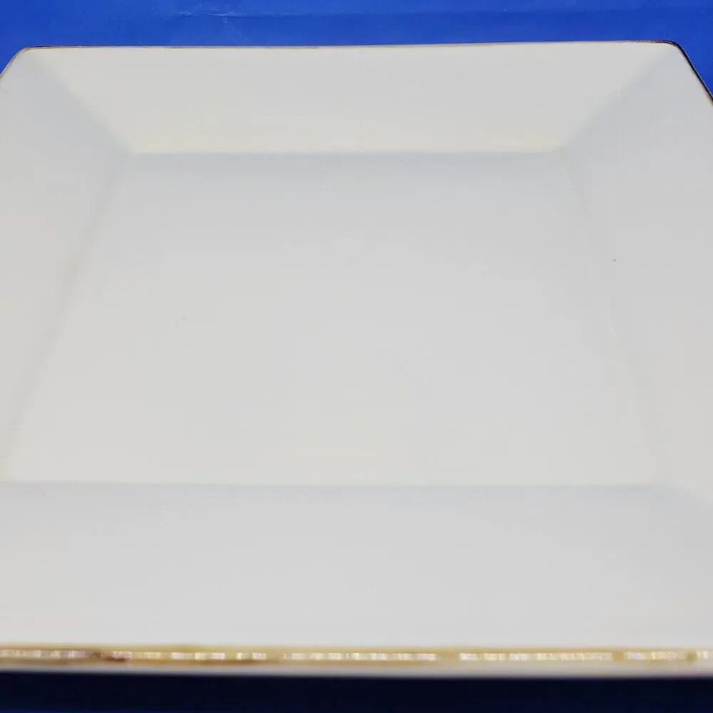 Pottery Barn Asian Square Putty DINNER PLATE 10 1/2
